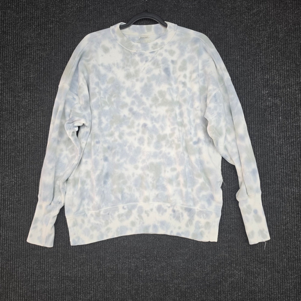 Abercrombie & Fitch Soft AF Garment Dyed Tie Dye Sweatshirt Blue Grey Small